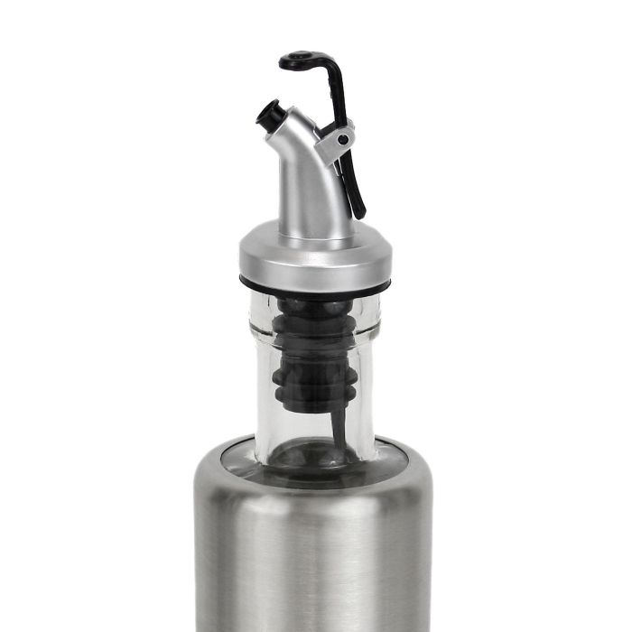 Quttin Set 2 Aceiteras de Acero Inoxidable con Soporte - 9.5 x 27.7 x 17.8 cm (8 Unidades) 2
