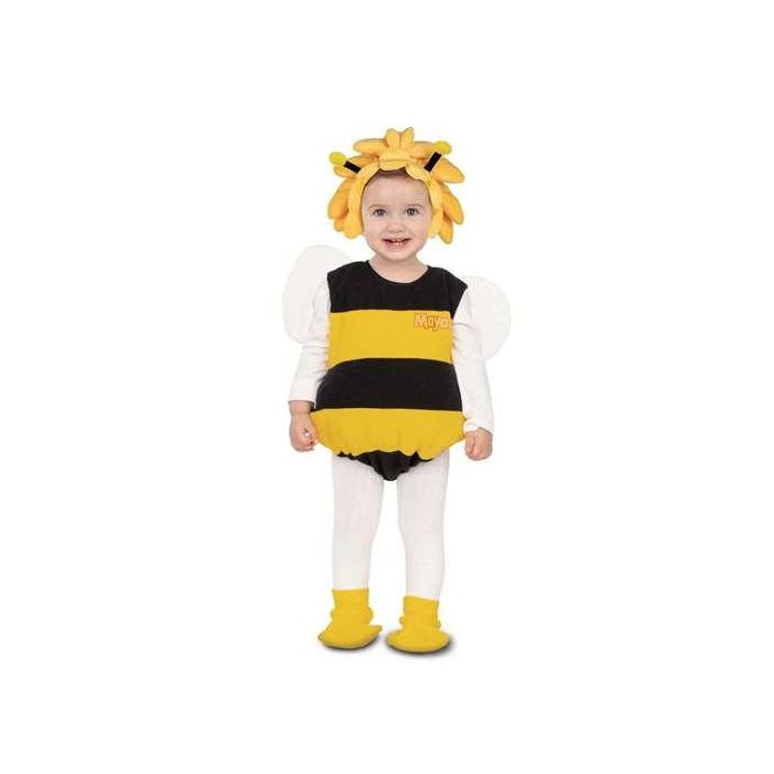 Disfraz bebe abeja maya baby body, alas, gorro con antenas y patucos talla 7-12 m Disfraz bebe abeja maya baby body, alas, gorro con antenas y patucos talla 7-12 m