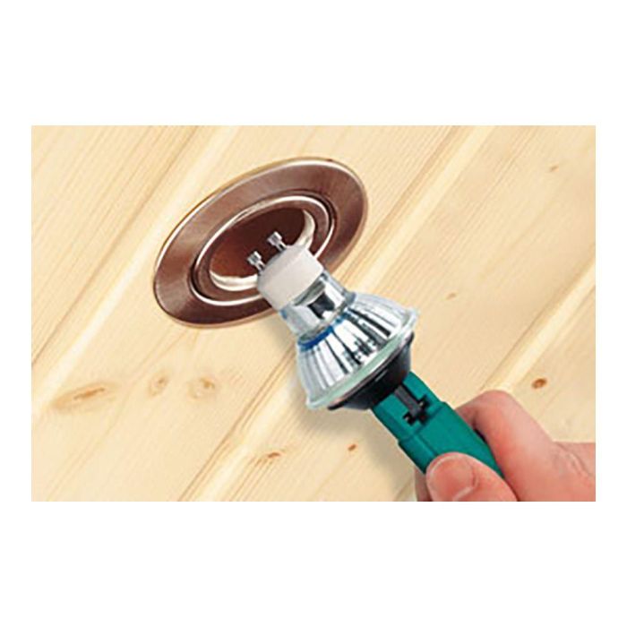 Wolfcraft Ventosa para extraer bombillas dicroicas GU10 y MR16 1