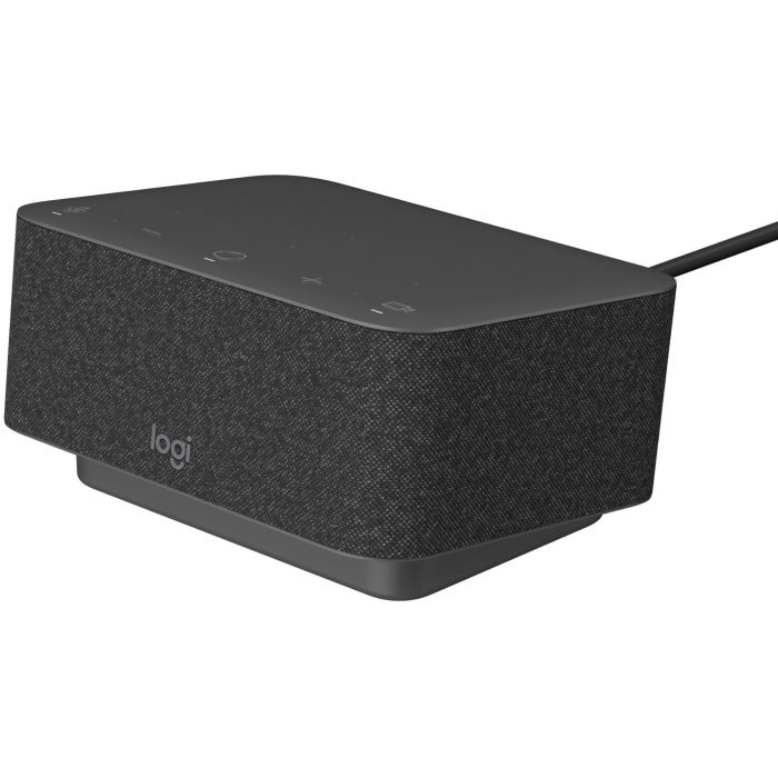 Logitech Logi Dock para UC, Estación de Acoplamiento USB-C, 4K Ultra HD, Altavoces, Grafito