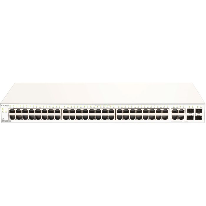D-Link DBS-2000-52 Nuclias Switch Gigabit Layer2 Gestionado 52 Puertos (48x 10/100/1000 + 4 Combo SFP) Montaje en rack