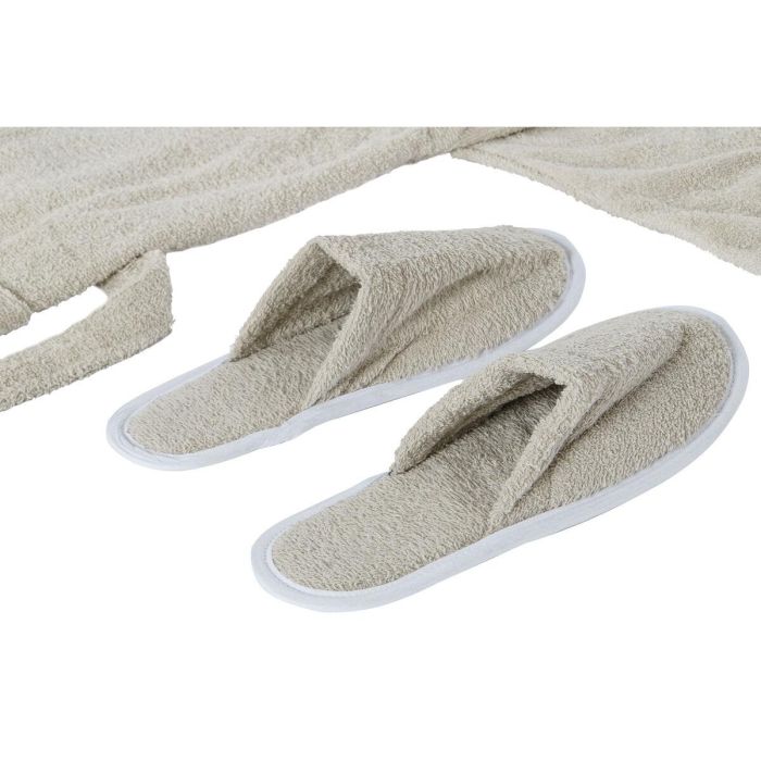 Albornoz Basicos DKD Home Decor Beige 1 x 123 x 68 cm Set de 2 4 Albornoz Basicos DKD Home Decor Beige 1 x 123 x 68 cm Set de 2 4