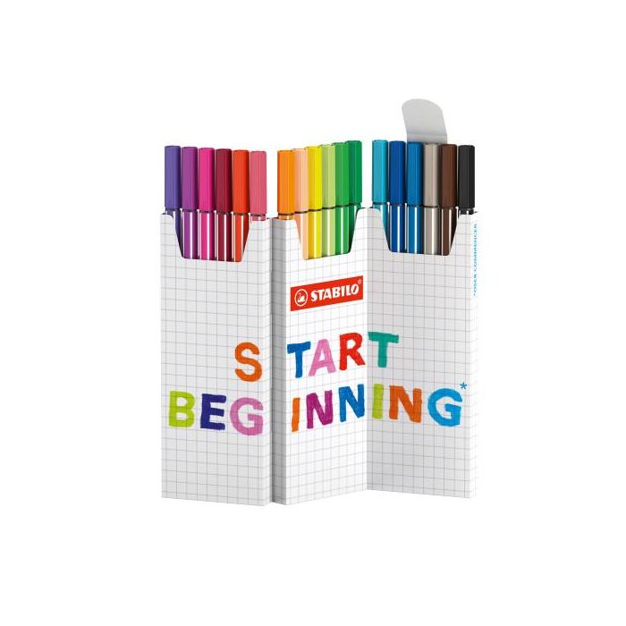 Stabilo 6818-8 Estuche Cartón Zig-Zag Rotuladores Punta Fibra Media 1mm, 18 Colores Surtidos 0 Stabilo 6818-8 Estuche Cartón Zig-Zag Rotuladores Punta Fibra Media 1mm, 18 Colores Surtidos 0