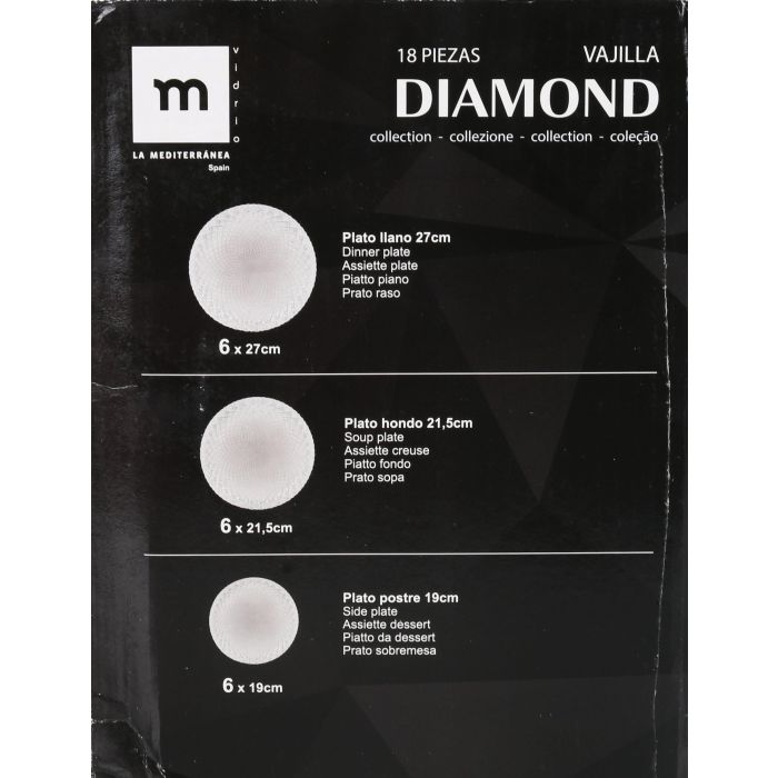 Vajilla Diamond 18 Piezas - La Mediterranea (2 Unidades) 4 Vajilla Diamond 18 Piezas - La Mediterranea (2 Unidades) 4