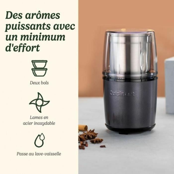 Cuisinart CUI3030050152517 Molinillo de Especias, Eléctrico con Accionamiento por Pulsos, 2 Recipientes con Tapa, Azul Medianoche 5 Cuisinart CUI3030050152517 Molinillo de Especias, Eléctrico con Accionamiento por Pulsos, 2 Recipientes con Tapa, Azul Medianoche 5