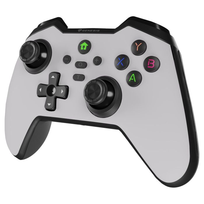 GENESIS Mangan 400 Blanco Gamepad Bluetooth Analógico/Digital para Android, MAC, Nintendo Switch, PC, iOS