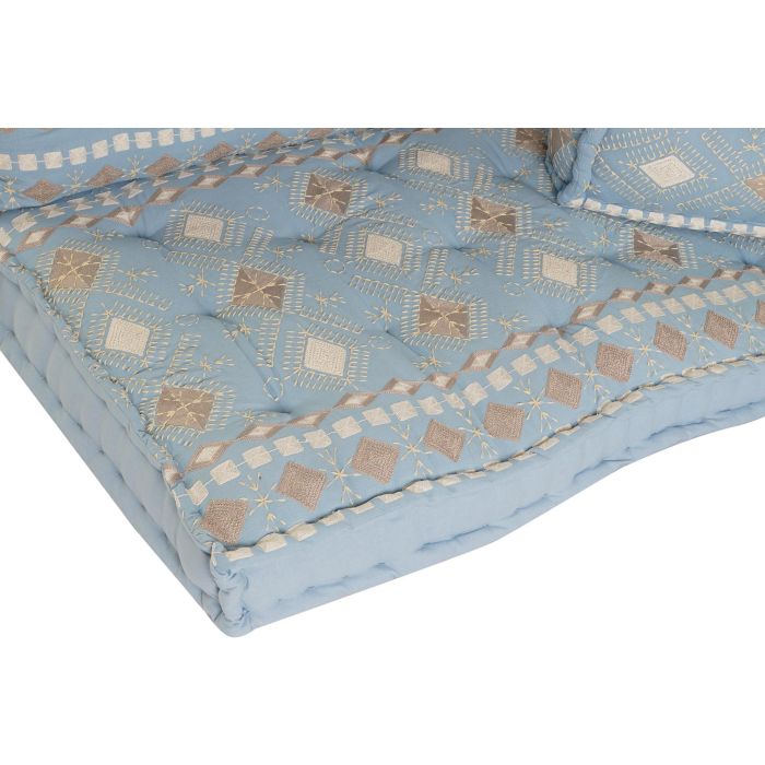 DKD Home Decor Sillón Azul Celeste 150x74x14 cm Set de 4 Algodón 2