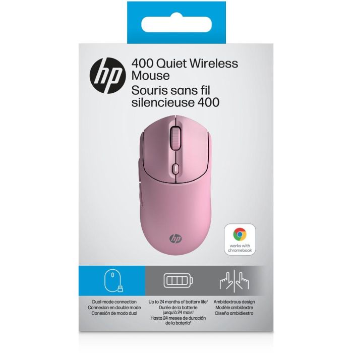 HP 400 Quiet Pink Wireless Mouse EURO (P) 2 HP 400 Quiet Pink Wireless Mouse EURO (P) 2