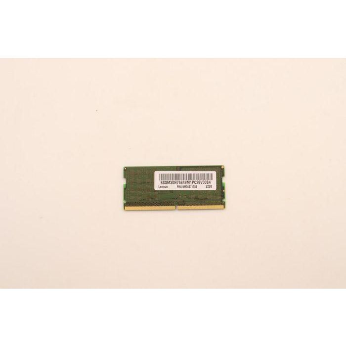 Lenovo SODIMM memory module, 16GB capacity, DDR5 type, 4800MHz speed, 262-pin form factor, designed for Lenovo systems. Lenovo SODIMM memory module, 16GB capacity, DDR5 type, 4800MHz speed, 262-pin form factor, designed for Lenovo systems.