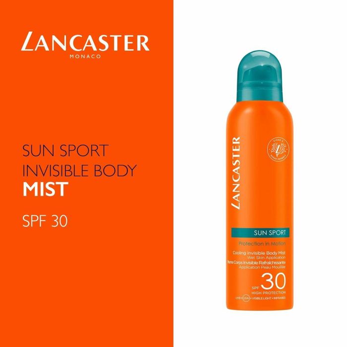 Lancaster SUN SPORT Protector Solar Corporal Bruma Invisible SPF30 200 ml. Refrescante, Resistente Agua y Sudor, Secado Rápido. 3 Lancaster SUN SPORT Protector Solar Corporal Bruma Invisible SPF30 200 ml. Refrescante, Resistente Agua y Sudor, Secado Rápido. 3
