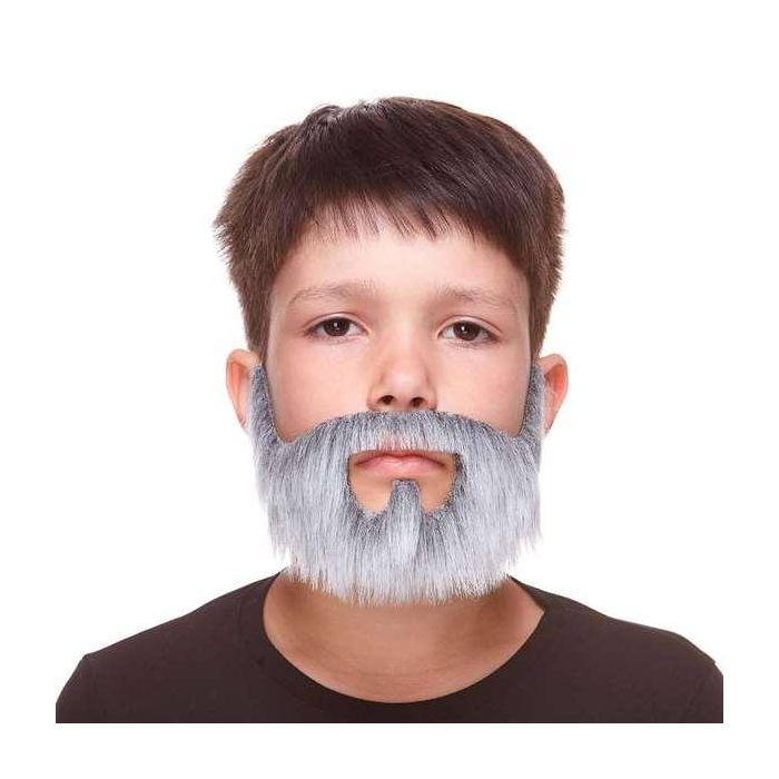 My Other Me Bigote y Barba Infantil Canosa Talla Única - Accesorio de Disfraz para Fiestas y Juegos, Multicolor, Edad Mínima 5 Años