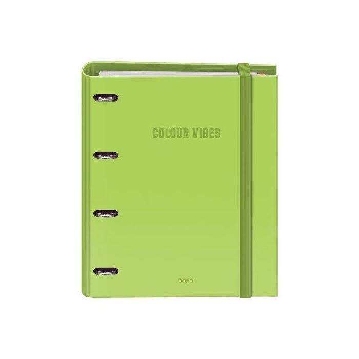 Carpebloc Dohe Colour Vibes A4 4 Anillas Mixtas 35 Mm Con Recambio 100Hj. 90Gr. Cuadric.5X5 Lima