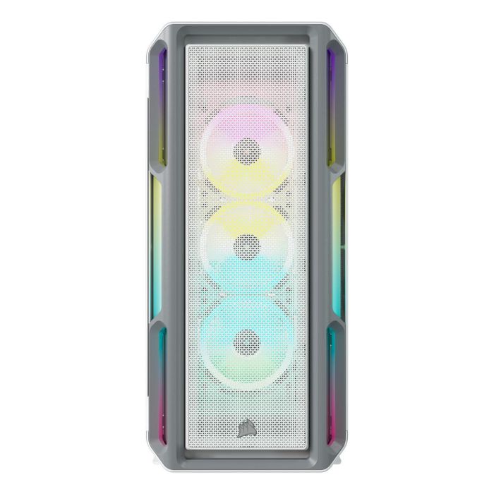 Corsair iCUE 5000T RGB Midi Tower Blanco PC Gaming con Panel de Vidrio Templado y Iluminación RGB 6