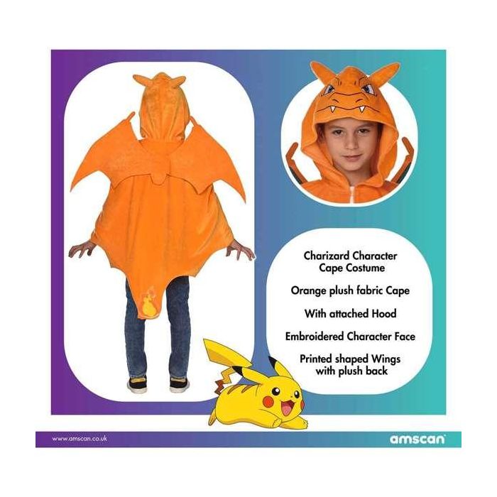 Disfraz charizard cape 8-12 años unisex 6 Disfraz charizard cape 8-12 años unisex 6