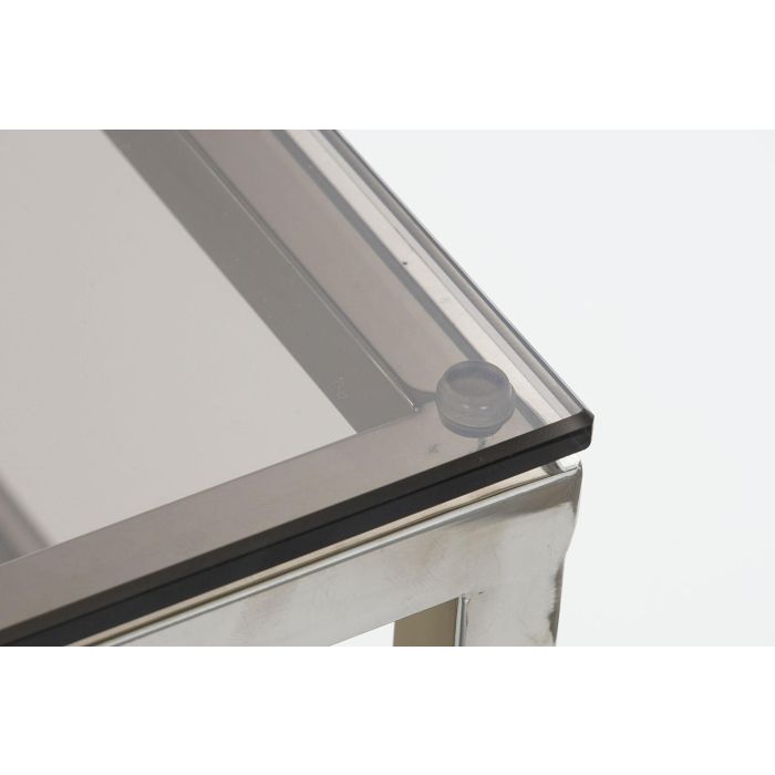 DKD Home Decor Consola Plateada Acero y Cristal 50 x 75 x 120 cm Desmontable 3