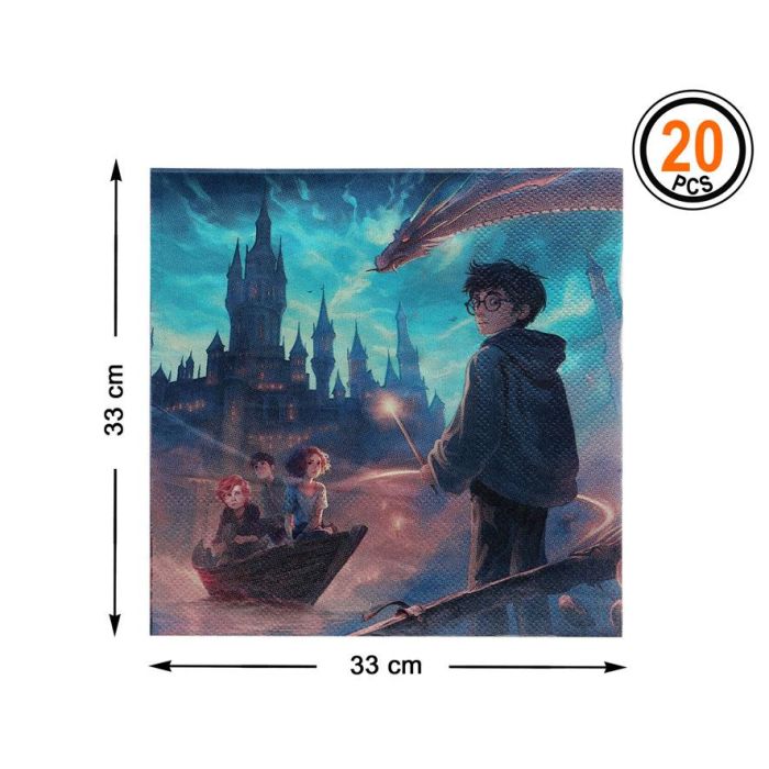 Servilletas 33x33 cm Con Escena Mágica 20 Unidades