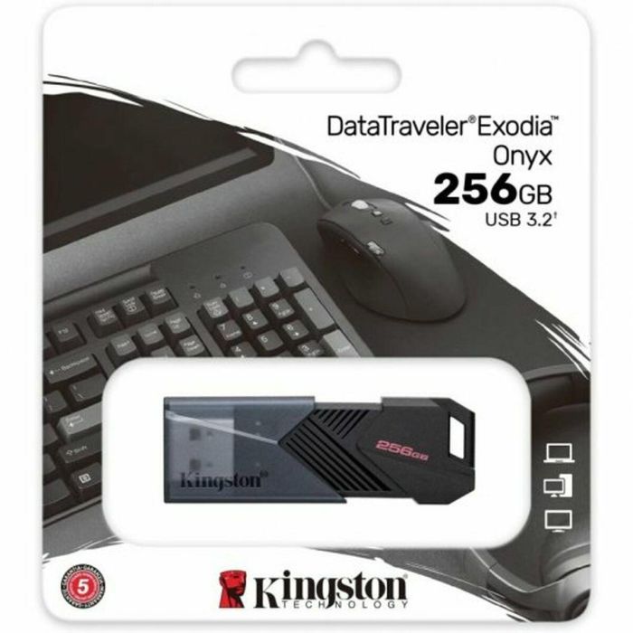 Kingston DTXON/256GB Pendrive 256GB DataTraveler Exodia Onyx USB 3.2 Gen 1 con capuchón móvil negro mate 29