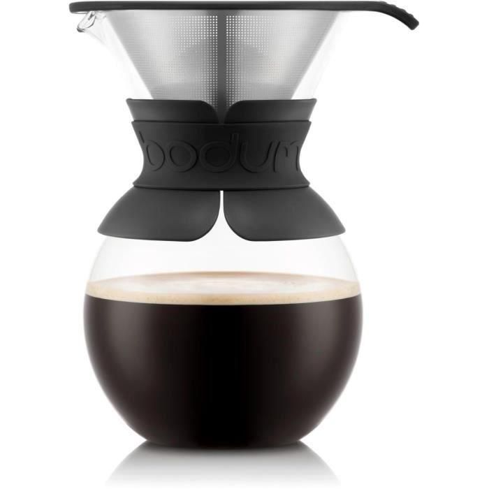 A Over - Bodum Cafeter, filtro de malla de acero inoxidable permanente, 1.0 L, 8 tazas 4