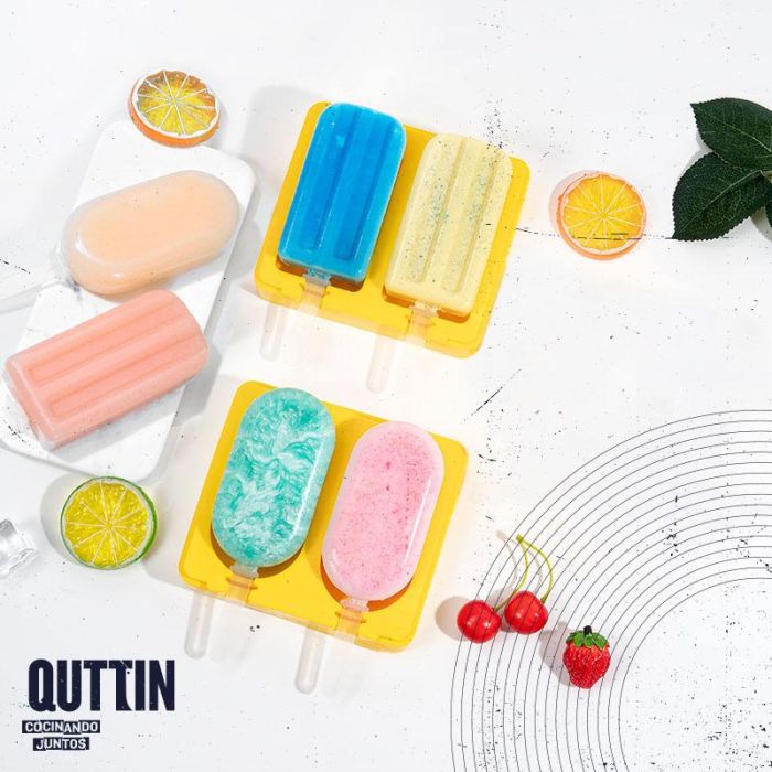 Quttin Molde de Helado Doble de Silicona, 13.3 x 11.5 x 3 cm (24 Unidades) 6