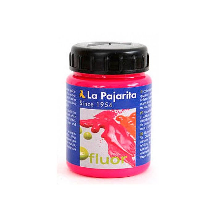 Pintura Acrilica La Pajarita F-04 Magenta Fluorescente 75 mL 6 unidades 1