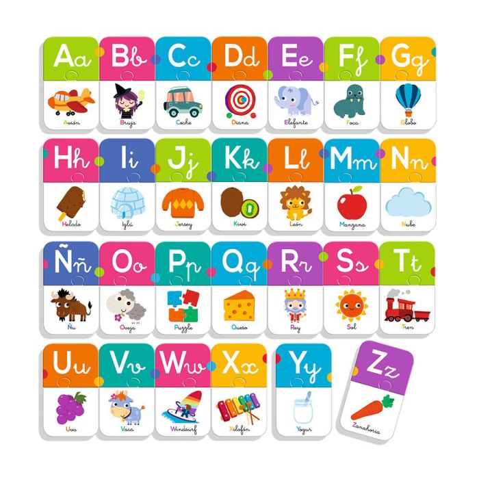 Diset Juego Educativo El Abecedario Castellano con 27 Puzzles para 4 Años