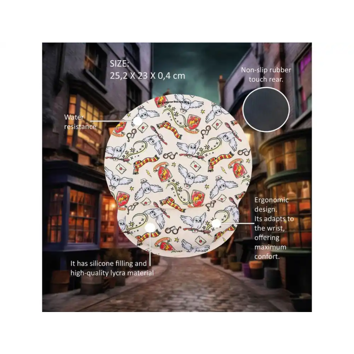 Wondee Alfombrilla Ratón Ergonómica Gel Harry Potter Hedwig con Reposamuñecas, Control Preciso y Antideslizante 3