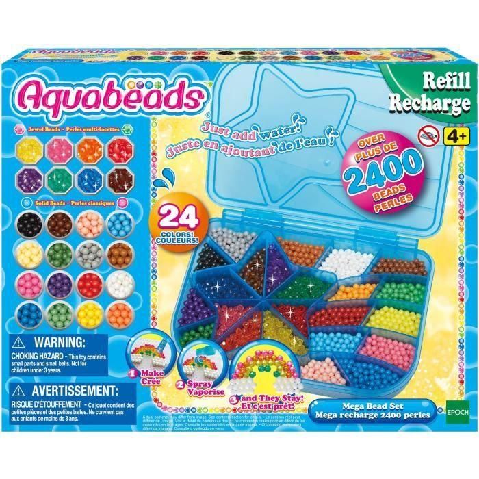 La Mega Recarga 2400 Pearls - Aquabeads - 31502 - 24 colores 1 La Mega Recarga 2400 Pearls - Aquabeads - 31502 - 24 colores 1