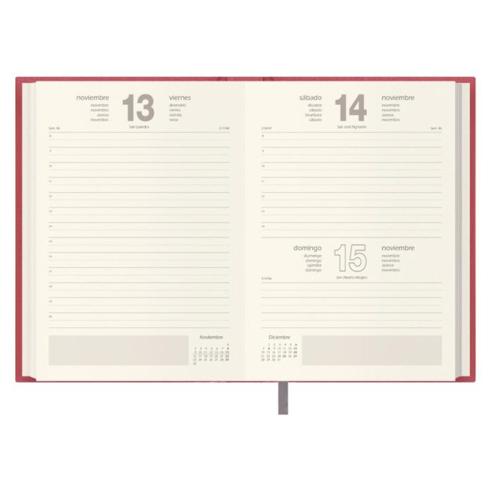 Dohe 12737 - 26 Agenda 2026 Lausana Día Página, Fucsia 14x20 cm, Tapa Dura Polipiel, Papel Ahuesado 70g/m²