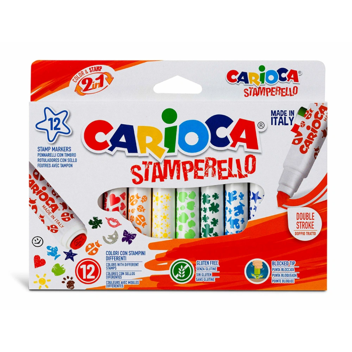 Carioca Rotulador Stamperello Caja 12 Unidades Colores Surtidos Punta Gruesa 1