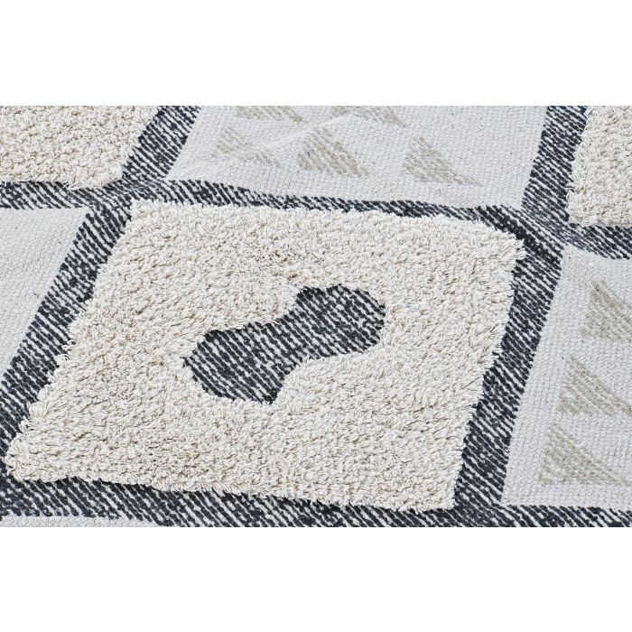 DKD Home Decor Alfombra Beige Algodon con Rombos 180 x 120 cm 2