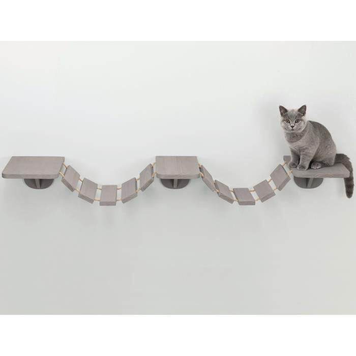 TRIXIE Escalera trepadora para montaje en pared - 150 x 30 cm - Taupe - Para gatos 1