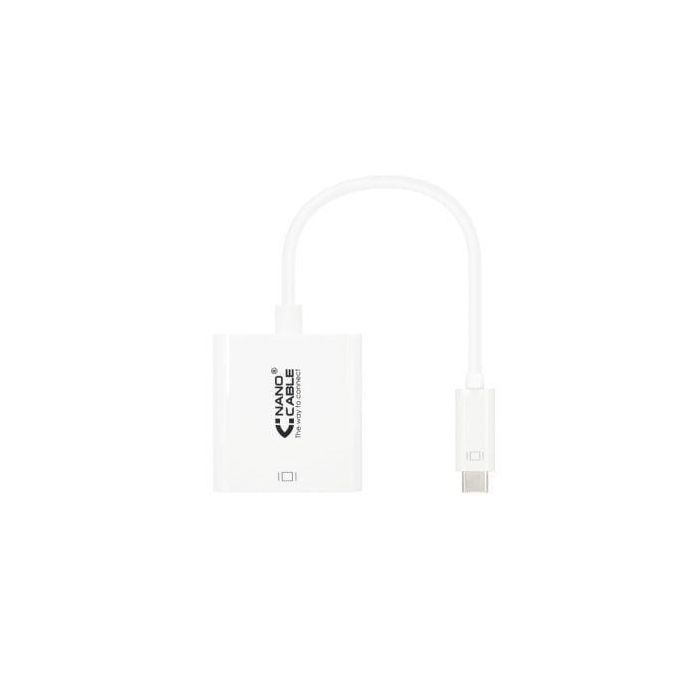 Adaptador USB-C a HDMI NANOCABLE 10.16.4102 15 cm Blanco