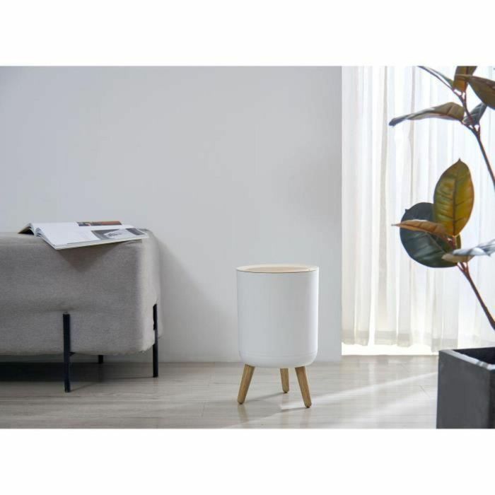 Kitchen Move KIT3666162002763 Cubo de basura para baño con pedestal, 7 L, apertura a presión, diseño madera Malmo 4 Kitchen Move KIT3666162002763 Cubo de basura para baño con pedestal, 7 L, apertura a presión, diseño madera Malmo 4