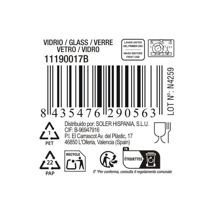 La Mediterranea Vaso Milan 310 cc Ø8.5 x 9.3 cm (48 Unidades) 7