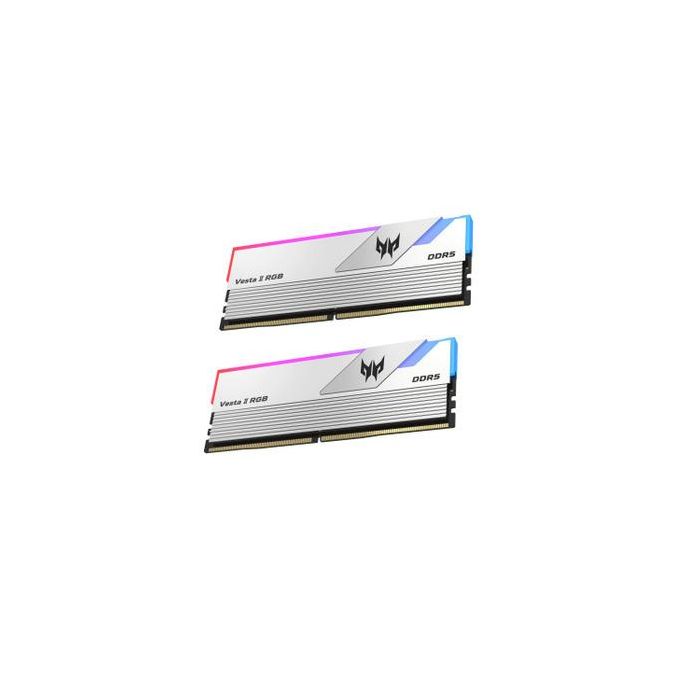 Acer Memoria RAM DDR5 64GB 2x32GB Predator VESTA2 UDIMM 6000MHz CL30 Silver RGB 0 Acer Memoria RAM DDR5 64GB 2x32GB Predator VESTA2 UDIMM 6000MHz CL30 Silver RGB 0