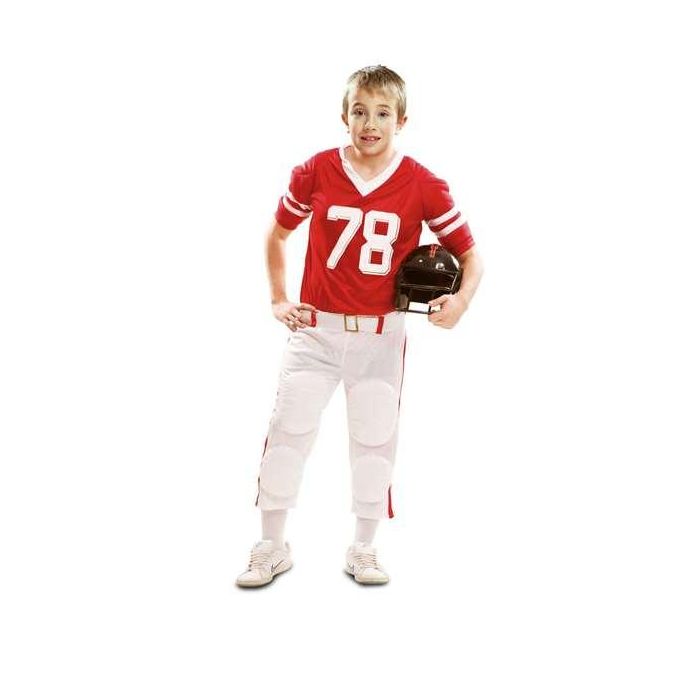 Disfraz jugador rugby rojo talla 5-6 años Disfraz jugador rugby rojo talla 5-6 años