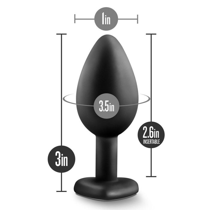 Plug Anal Blush Temptasia Negro (7,6 cm) 3 Plug Anal Blush Temptasia Negro (7,6 cm) 3