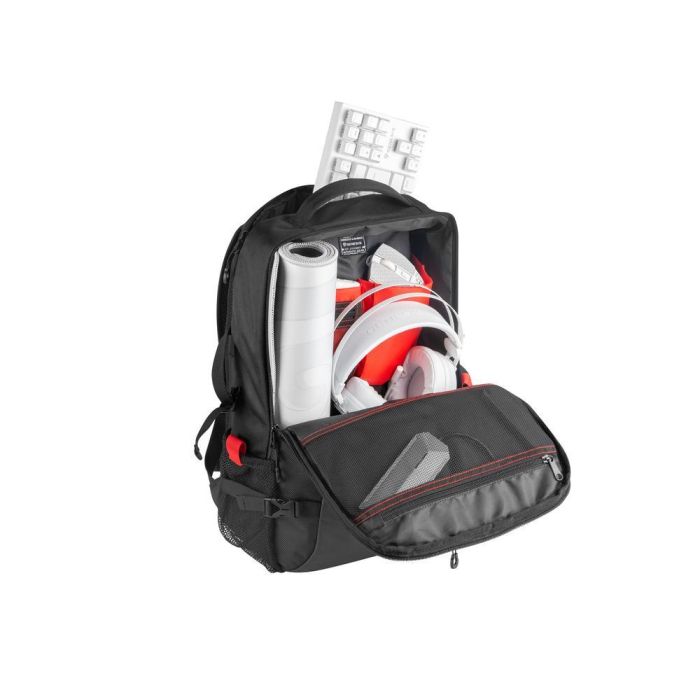 GENESIS Pallad 410 Mochila para Portátil 15.6" Universal, Impermeable, Poliéster 1680D, Senderismo Urbano Negro 8 GENESIS Pallad 410 Mochila para Portátil 15.6" Universal, Impermeable, Poliéster 1680D, Senderismo Urbano Negro 8