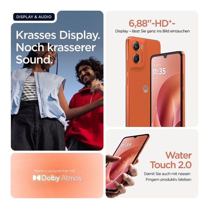 Motorola moto G06 4GB RAM 256GB Almacenamiento 50MP Cámara Naranja 6