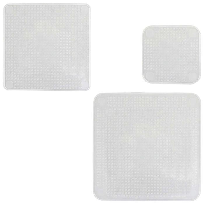 Cook Concept Juego de 3 Tapas de Silicona Estirables para Recipientes, Reutilizables, Tamaños 9.5cm, 14cm y 19cm 2