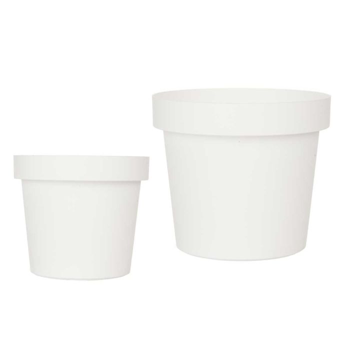 Maceta de plástico blanco 14 cm diámetro Ibergarden (12 Unidades) Maceta de plástico blanco 14 cm diámetro Ibergarden (12 Unidades)