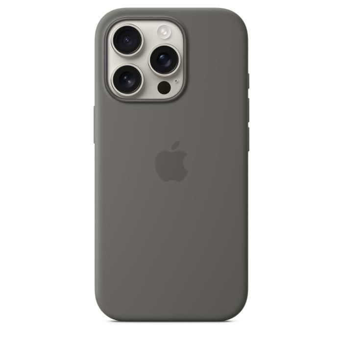 Apple iPhone 16 Pro - Funda de Silicona con MagSafe - Gris Piedra 1 Apple iPhone 16 Pro - Funda de Silicona con MagSafe - Gris Piedra 1