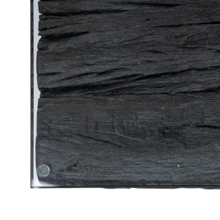 Mesa Centro Negro Madera / Acero Salón 100 X 100 X 48 cm