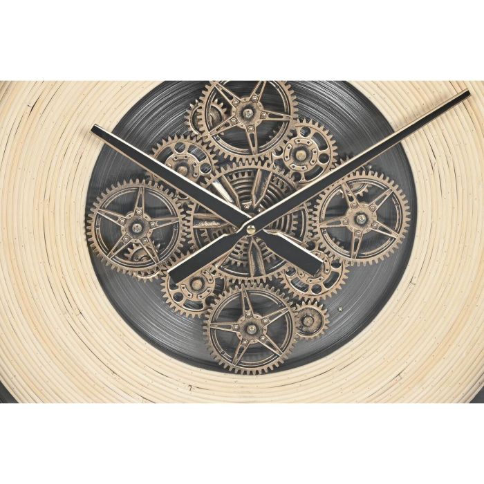 Reloj Pared Loft DKD Home Decor Natural Negro 9 x 100 x 100 cm 3 Reloj Pared Loft DKD Home Decor Natural Negro 9 x 100 x 100 cm 3