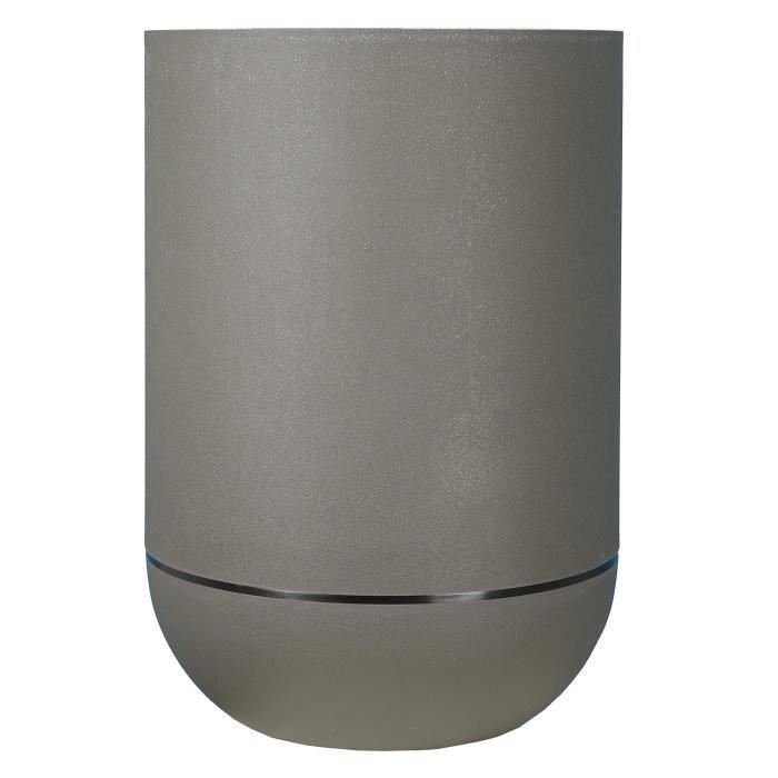 Jardinera redonda RIVIERA GRANIT TULIPE - Plástico - Diámetro 50 cm - Gris 1 Jardinera redonda RIVIERA GRANIT TULIPE - Plástico - Diámetro 50 cm - Gris 1