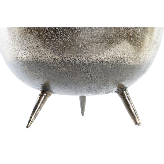 DKD Home Decor Centro de Mesa Moderno Dorado Plateado Aluminio 31 x 31 x 19.5 cm (2 Unidades) 1