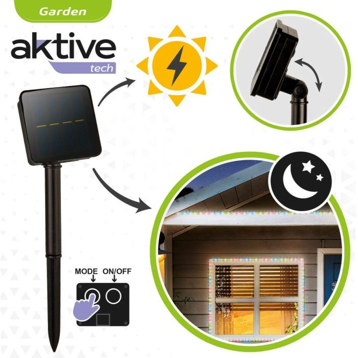Tira de luces Aktive LED Multicolor Jardín 3 m (6 Unidades) 2 Tira de luces Aktive LED Multicolor Jardín 3 m (6 Unidades) 2