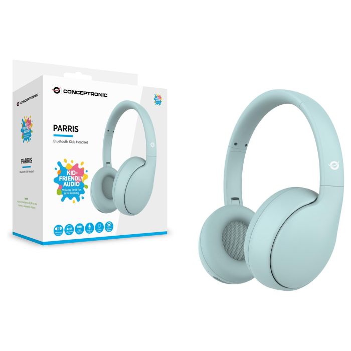 Conceptronic PARRIS04B Headset Niños Bluetooth 6.0 Inalámbrico, 10h Batería, Micrófono 85dB, Ligero 170g, Azul, Auriculares Diadema Plegables para Llamadas/Música 2 Conceptronic PARRIS04B Headset Niños Bluetooth 6.0 Inalámbrico, 10h Batería, Micrófono 85dB, Ligero 170g, Azul, Auriculares Diadema Plegables para Llamadas/Música 2