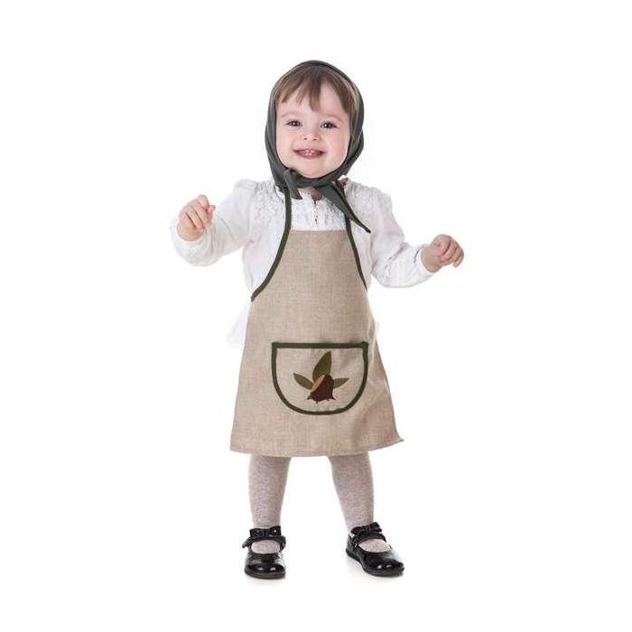 Creaciones Llopis Castañera Beige Hojas-Castaña Talla 1-2 Años Color Marrón