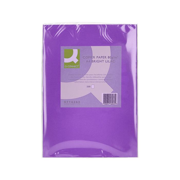 Papel Color Q-Connect Din A4 80 gr Lila Intenso Paquete De 500 Hojas 1